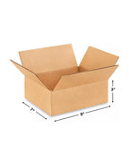 25-Pack 9" x 7" x 3" Heavy-Duty Cardboard Shipping Boxes