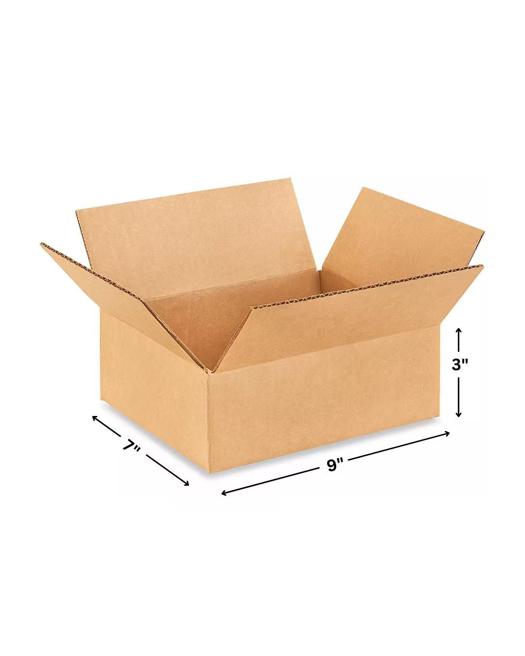 25-Pack 9" x 7" x 3" Heavy-Duty Cardboard Shipping Boxes