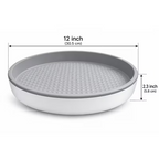 12 Inch Non-Skid Rotating Organizer Tray for Cabinet, Pantry, Countertop, Bathroom and Makeup