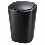 Automatic Motion Sensor Black Trash Can with Lid, 14L Touchless Trash Bin for Bathroom, Office, RV, Bedroom, Living Room and Kitchen