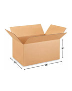 18" x 12" x 9" Corrugated Shipping Boxes - 10/25 Pack