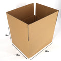 Corrugated Shipping Boxes - 18x12x9in – Heavy Duty Mailing & Packaging Cartons for Business, Moving, and Storage (10)
