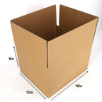 Corrugated Shipping Boxes - 18x12x9in – Heavy Duty Mailing & Packaging Cartons for Business, Moving, and Storage (10)