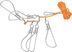Fish Stringer Heavy Duty, Stainless Steel Elastic Device Fish Buckle Fishing Stringer Convenient to Use for Larger Fish for Chain Stringer