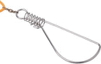 Fish Stringer Heavy Duty, Stainless Steel Elastic Device Fish Buckle Fishing Stringer Convenient to Use for Larger Fish for Chain Stringer
