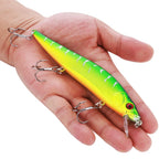 Fishing Lures Large Hard Bait Minnow VIB Lure with Treble Hook Life-Like Swimbait Fishing Bait 3D Fishing Eyes Popper Crankbait Vibe Sinking Lure for Bass Trout Walleye Redfish