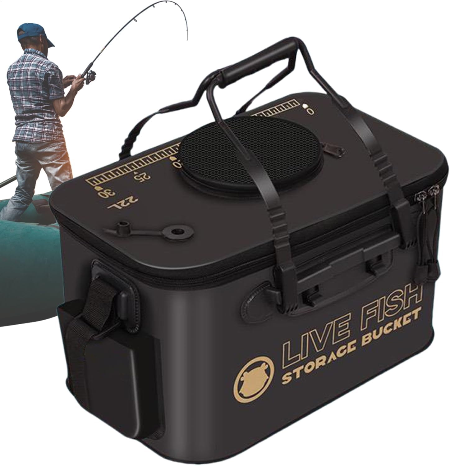 Fish Shell, Bait Bucket, Bait Storage Box Fish Bucket Container with Inflation Hole, Lightweight Lure Storage Organizer for Activity