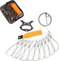 Portable Fish Stringer Kit with Stainless Steel Large Buckle Lock - Includes 10 Snaps, Float, Plastic Handle & Carry Bag - Durable Fishing Gear Accessories for Live Fish Storage & Transport