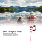2Pcs Fishing Rod Holder,Heavy Duty Spiral Fishing Rod Ground Support Stand Holder for Most Fishing Rods