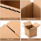 Corrugated Shipping Boxes - 18x12x9in – Heavy Duty Mailing & Packaging Cartons for Business, Moving, and Storage (10)