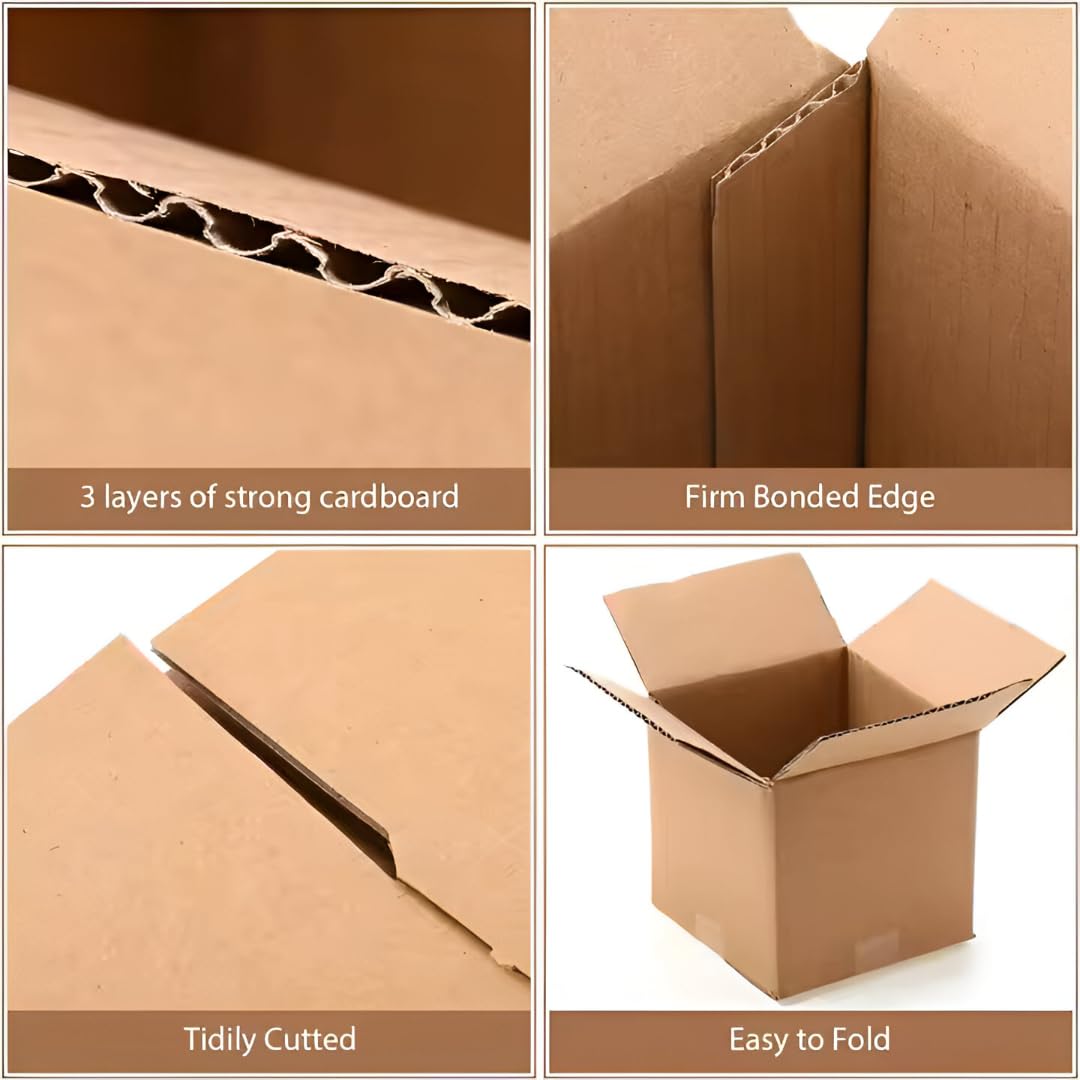 Corrugated Shipping Boxes - 18x12x9in – Heavy Duty Mailing & Packaging Cartons for Business, Moving, and Storage (10)