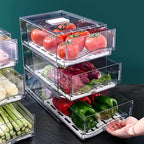 Large Size Refrigerator Storage Rack, Stackable Kitchen Storage Rack with Shelves, Reusable BPA-Free Food Containers for Home Kitchens, BBQ Shops and Restaurants