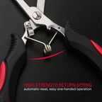 Fishing Pliers Stainless Steel Hook Remover Braid Cutter Rustproof Saltwater Split Ring Pliers Fishing Multi-Tools with Sheath and Lanyard