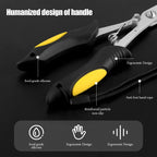 Fishing Pliers Stainless Steel Hook Remover Braid Cutter Rustproof Saltwater Split Ring Pliers Fishing Multi-Tools with Sheath and Lanyard