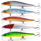 Fishing Lures Large Hard Bait Minnow VIB Lure with Treble Hook Life-Like Swimbait Fishing Bait 3D Fishing Eyes Popper Crankbait Vibe Sinking Lure for Bass Trout Walleye Redfish
