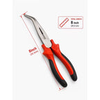 Bent tip long nose fishing pliers detail image 2