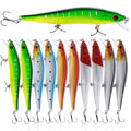 Fishing Lures Large Hard Bait Minnow VIB Lure with Treble Hook Life-Like Swimbait Fishing Bait 3D Fishing Eyes Popper Crankbait Vibe Sinking Lure for Bass Trout Walleye Redfish