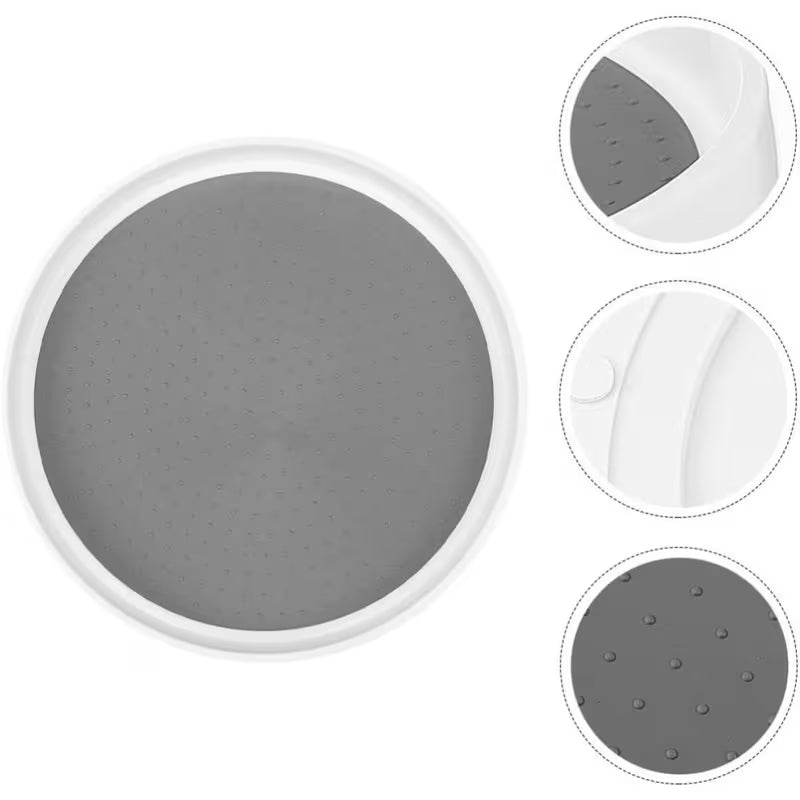 12 Inch Non-Skid Rotating Organizer Tray for Cabinet, Pantry, Countertop, Bathroom and Makeup