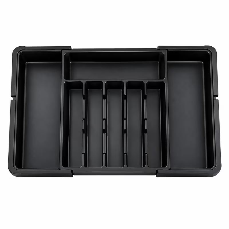 Large Expandable Cutlery Drawer Organizer - Adjustable Kitchen Tray for Spoons, Forks and Knives