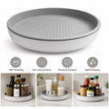 12 Inch Non-Skid Rotating Organizer Tray for Cabinet, Pantry, Countertop, Bathroom and Makeup
