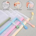 A6 mesh zipper pouch bag detail image 2