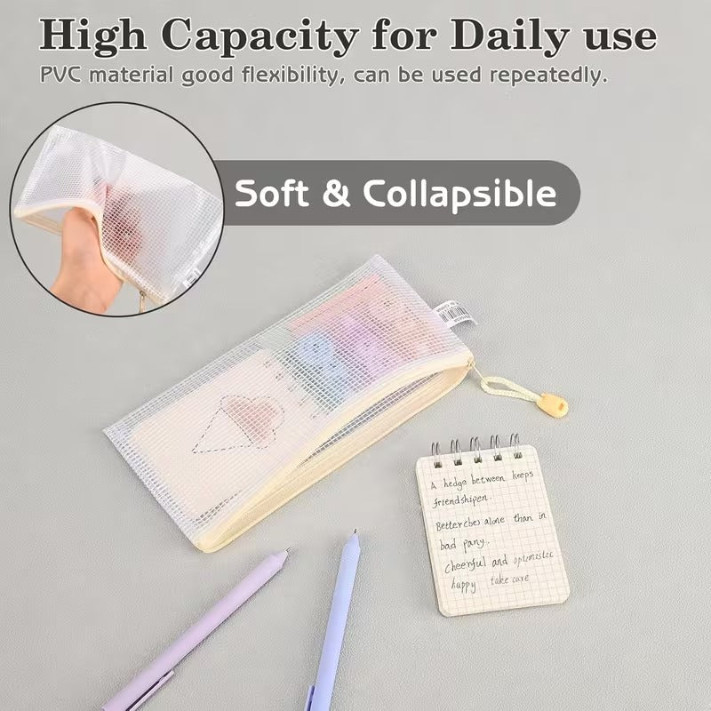 A6 mesh zipper pouch bags detail image 2