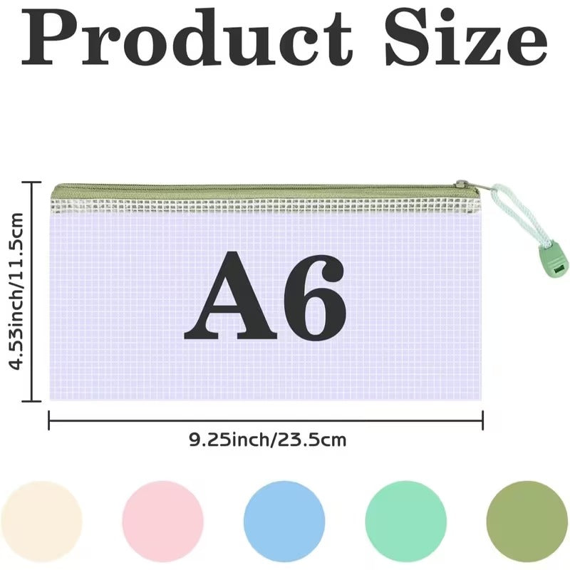 A6 mesh zipper pouch bags detail image 3