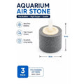 4x4cm grey air stone cylinder bubble diffuser 3 pack