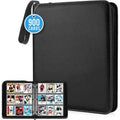 Black lightning 900 card zipper trading card binder with removable sleeves
