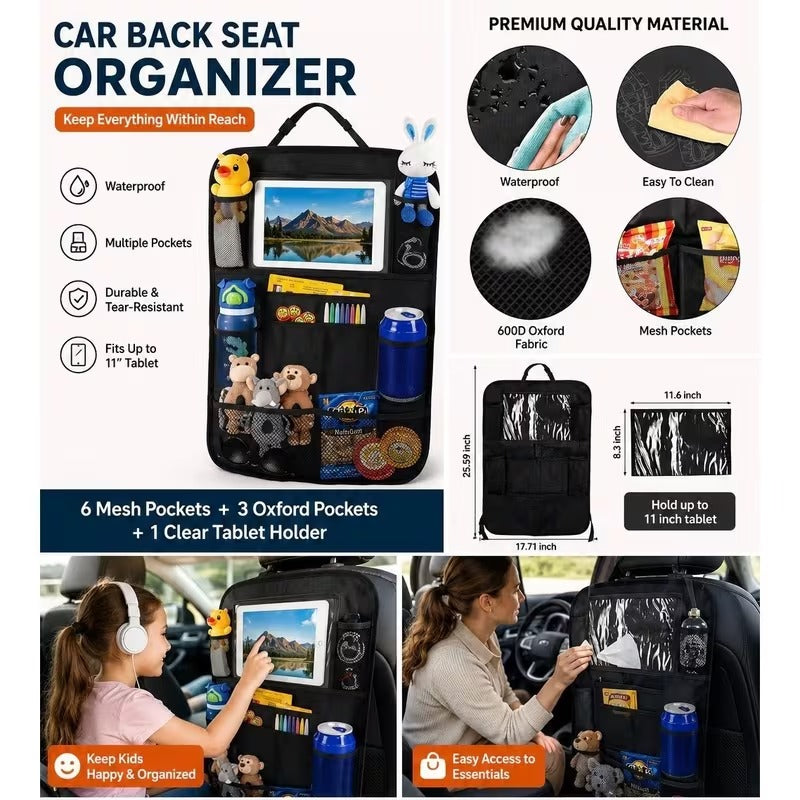 Car backseat organizer detail image 6