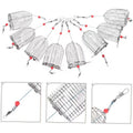 Size L stainless steel carp fishing bait trap cage feeder 10 pack