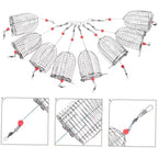 Size L stainless steel carp fishing bait trap cage feeder 10 pack