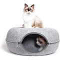 50x20cm felt donut cat tunnel bed with zipper