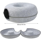 Felt donut cat tunnel bed detail image 3