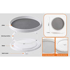 12 Inch Non-Skid Rotating Organizer Tray for Cabinet, Pantry, Countertop, Bathroom and Makeup