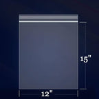 12 x 15 clear reclosable zip poly bag detail image 2