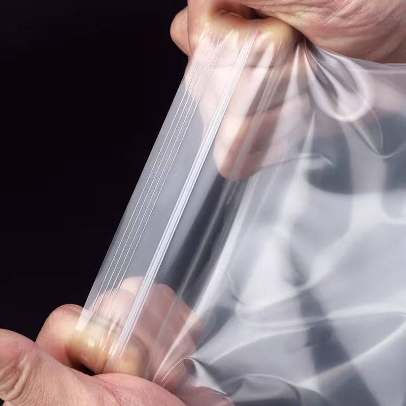 12 x 15 clear reclosable zip poly bag detail image 3
