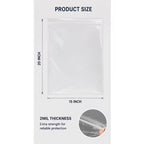 15x20 inch clear reclosable poly bag detail image 3