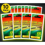 Clip-on fishing rod tip glow sticks 3.8 to 4.3mm 10 pack