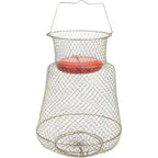 Large collapsible galvanized steel wire fish basket