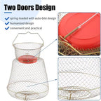 Collapsible galvanized wire fish basket detail image 5