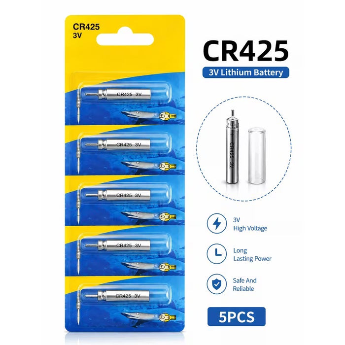 CR425 3V lithium batteries for fishing electric float lights 5 pack