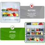 7 Pack Fridge Organizers and Storage with Lids - Clear Plastic Refrigerator Bins with Drain Trays - Stackable Produce Saver for Fruit, Veggies and Pantry, BPA-Free