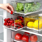 Large Size Refrigerator Storage Rack, Stackable Kitchen Storage Rack with Shelves, Reusable BPA-Free Food Containers for Home Kitchens, BBQ Shops and Restaurants