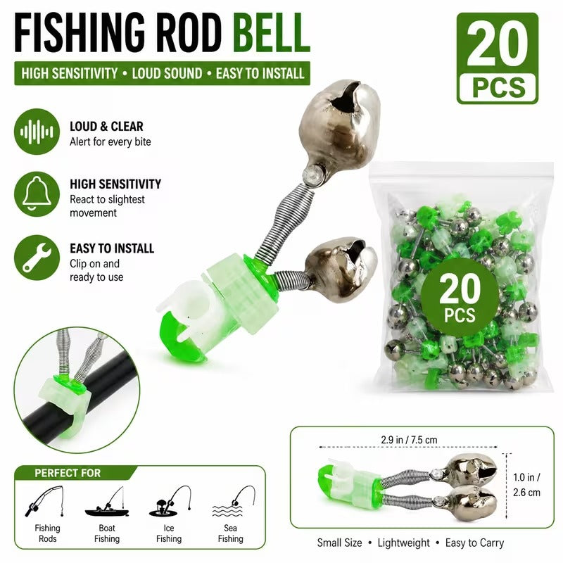 Fishing bells spiral clip glow-in-the-dark detail image 2
