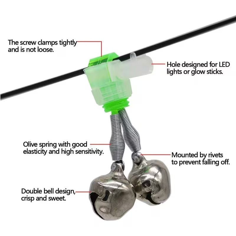 Fishing bells spiral clip glow-in-the-dark detail image 3