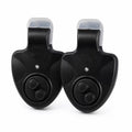 2 pack black fishing bite alarms with 6 bonus batteries