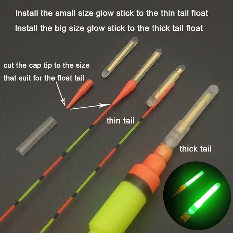 Fishing glow sticks for floats and bobbers detail image 3