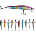 Fishing lures minnow swimbait crankbait set with treble hooks and 3D eyes