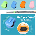 4pcs multifunctional fishing rod holder straps in assorted colors